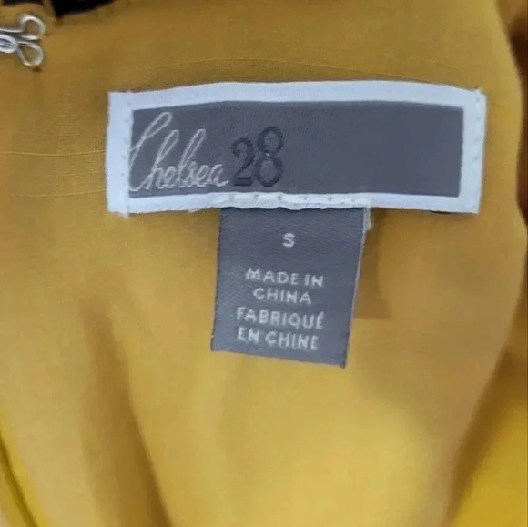 Chelsea28 Floral Yellow Print Faux Wrap Maxi Dress(S) - Picture 14 of 14